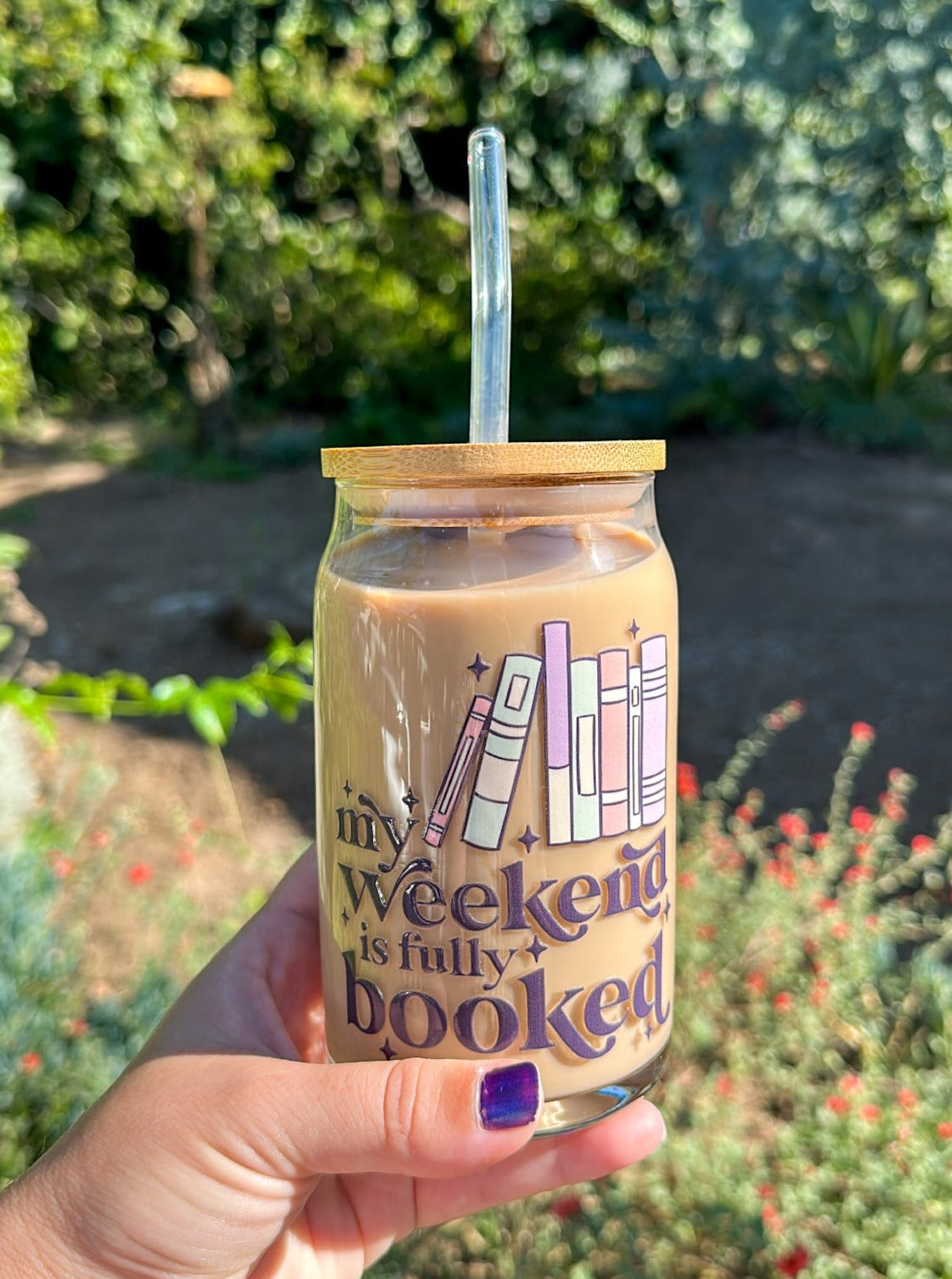 'My Weekend is Fully Booked' Glass Cup