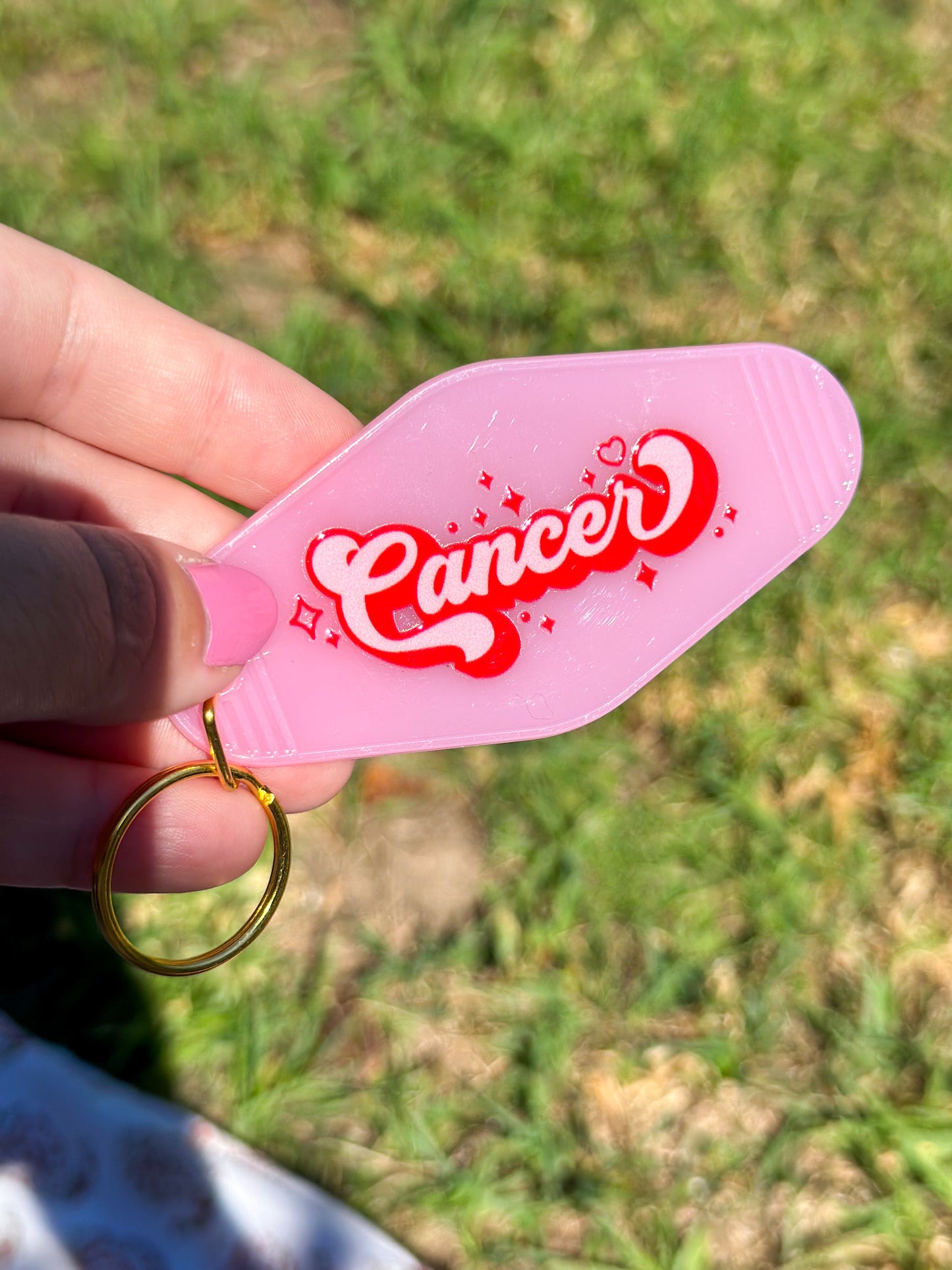 'Pink Zodiac Sign' Keychain