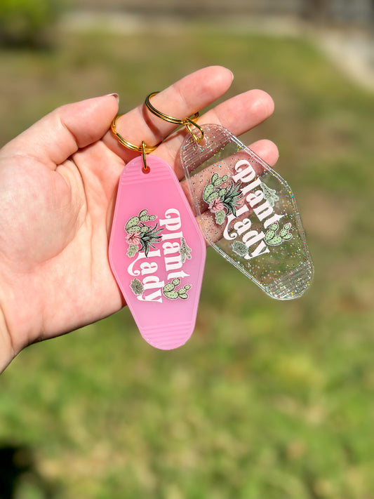 'Plant Lady' Motel Keychain