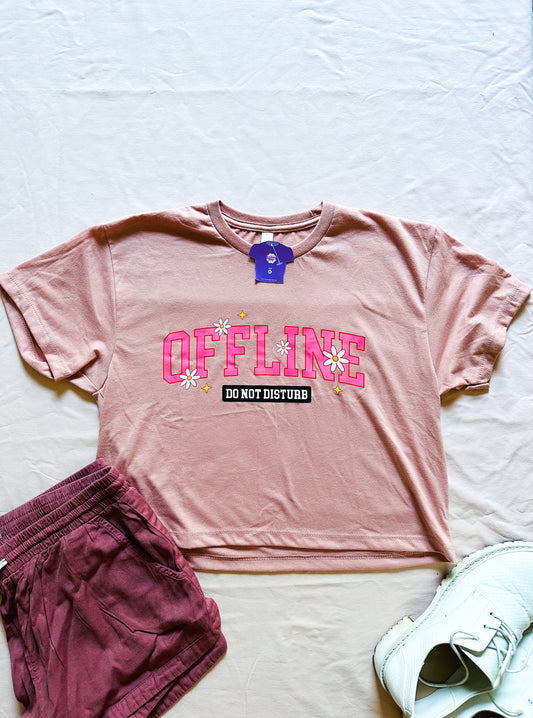 'OFFLINE' CROP TEE